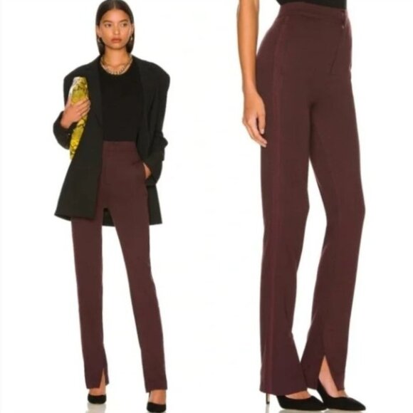 Rag and Bone Burgundy Joan Slim Fit Pants Size S - Picture 1 of 15